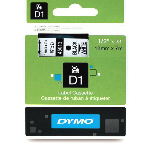 Dymo 3/4inx23FT Black on Clear Tape