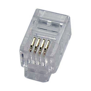 Eclipse 4P4C RJ-10 Modular Plug for Flat Stranded Wire 50 pack