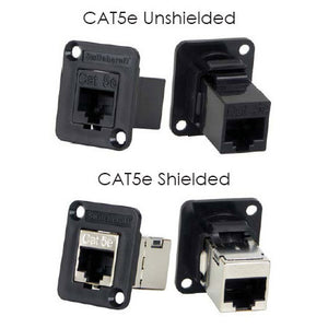 Switchcraft EHRJ45P5ES RJ45 Cat5 Feedthru Panel Mount Connector (Shielded)