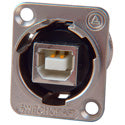 Switchcraft EHUSBBAX USB-B to USB-A Panel Mount Connector - Silver