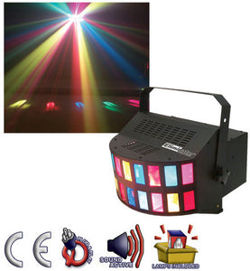 Eliminator E-108 Double Derby Sound Activated Multi-Dichroic Light FX