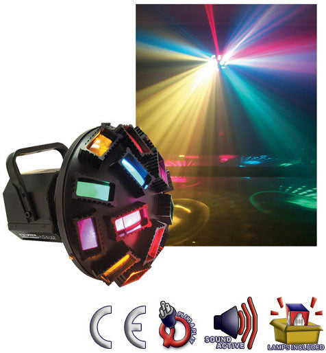 Eliminator E-110 Mystique Sound Active Special FX Multi-Colored Beams