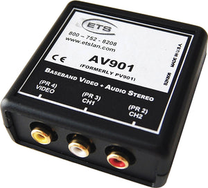 Energy Transformation Systems AV900 Baseband BNC Video and RCA Stereo Audio AV Over CAT5 Balun