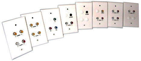 Energy Transformation Systems CAT5 Wall Plate with Dual RCA Video and Dual RCA Stereo Audio - White