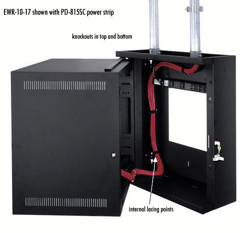 Middle Atlantic EWR 16 Space Wall Mount Rack w/Solid Door