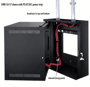 12 Space Sectional Wall Rack with Solid Front Door