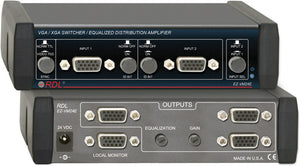 RDL EZ-VM24E VGA/XGA Switcher/Equalized DA 2 Inputs & 4 Outputs