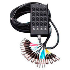 RapcoHorizon Snake Cable 16-Channel Pro Series Fan To Box with 1/4in Balanced Returns 75FT