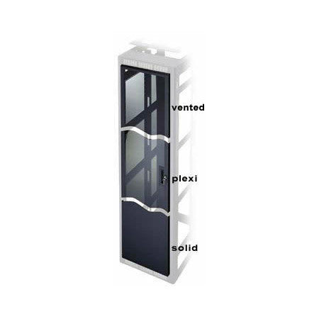 Solid Front Door Fits 10 Space DWR Series Racks Black Finish