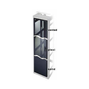 FD-12 Solid Front Door Fits 12 Space DWR Series Racks Black Finish