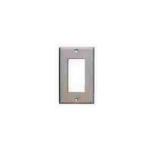 HellermannTyton Single-Gang Decora Rectangular Faceplate Office White