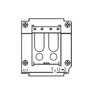 FSR T3U-2-RCP Right Blank Pass Through for 2 Cables