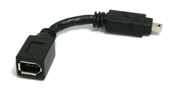 TecNec FW-6J-4P FireWire 6-Pin Female To 4-Pin Male Molded Adapter