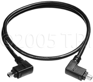 Right Angle 4-Pin Firewire to Right Angle 4-Pin Firewire 6FT Black