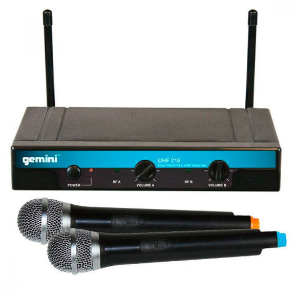 Gemini UHF-216M Dual Handheld Wireless System