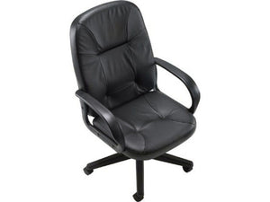 Global Furniture 4003 High Back Leather Media Chair 16-20 Inch Seat Height Black