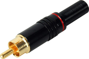 Gold RCA Male Solder Type White