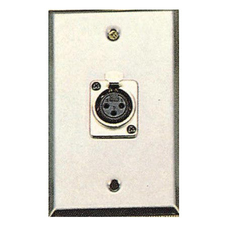 Contractor Series Wall Plate with 1 Female XLR