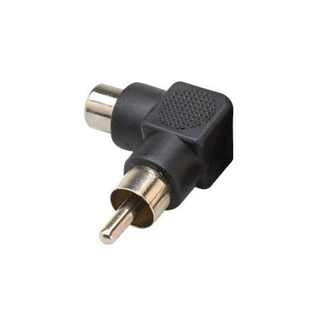 Hosa RCA Male to Right Angle RCA Female Audio Adapter/Video Adapter 2 Pack