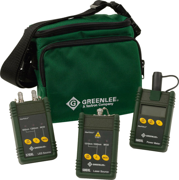 Greenlee 5890-ST Multimode & Singlemode Fiber Optic Test Set with ST Interface