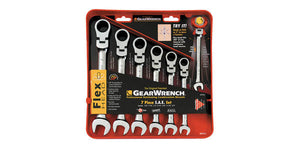 GearWrench 9700 7 Pc. Flex Combination Ratcheting Wrench Set SAE