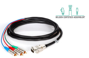 Belden-Kings HDTV 3-Channel RCA Male to VGA Male Cable 6FT