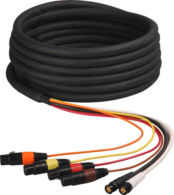 2-Channel HD-SDI Video and 4-Channel XLR Audio Snake Cable 200FT