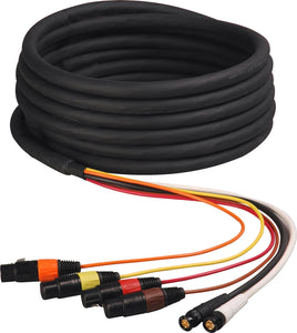 2-Channel HD-SDI Video and 4-Channel XLR Audio Snake Cable 50FT