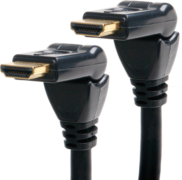 TecNec v1.4 Male to Male HDMI Cable with 180 Degree Swivel Ends 12FT