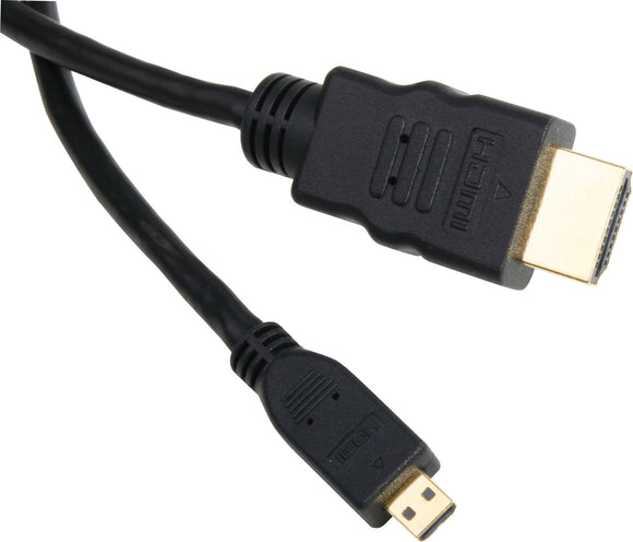 Micro HDMI Type D Male to HDMI Type A Male Cable 6FT