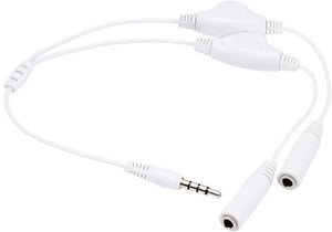 HeadSplitter Headphone Splitter Cable with Individual Volume Controls