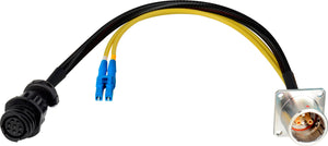 Camplex LEMO EDW to Duplex LC & 8-Pin RG Inline Fiber Breakout 6 Inch