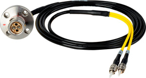 Camplex LEMO FMW to Dual ST In-Line Fiber Optic Breakout Cable - 35 Foot