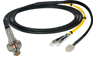 Camplex LEMO FMW to Dual ST & 6-Pin Amp In-Line Fiber Breakout 15 Foot