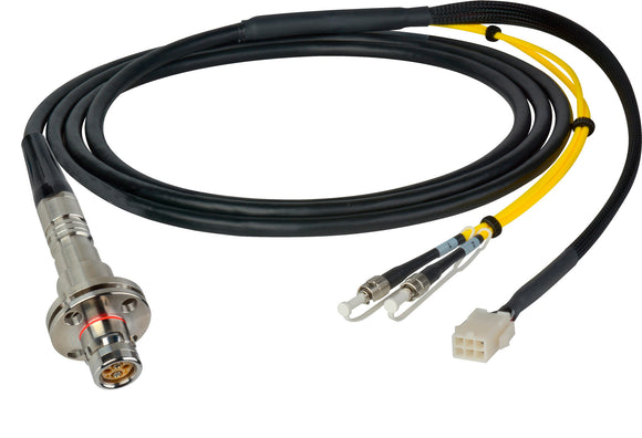 Camplex LEMO FMW to Dual ST & 6-Pin Amp In-Line Fiber Breakout 6 Foot