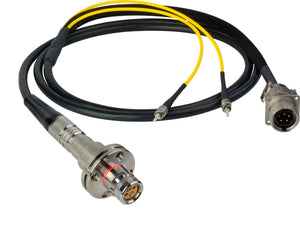 Camplex LEMO FMW to Dual ST & 5-Pin RG In-Line Fiber Breakout 35 Foot