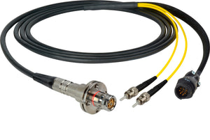 Camplex LEMO FMW to Dual ST & 8-Pin RG In-Line Fiber Breakout 15 Foot