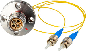 Camplex LEMO FXW to Dual ST Internal Fiber Optic Breakout Cable - 6 Inch