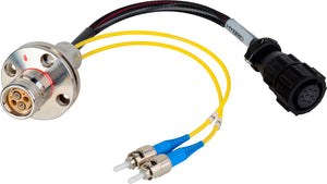 Camplex LEMO FXW to Dual ST & 8-Pin Amp Power Fiber Breakout Cable 6 Inch