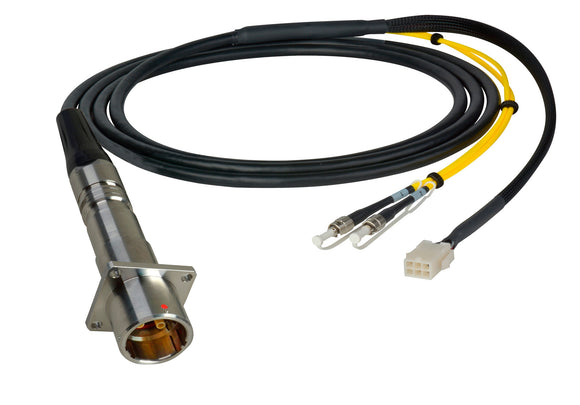 Camplex LEMO PBW to Dual ST & 6-Pin Amp In-Line Fiber Breakout 10 Foot