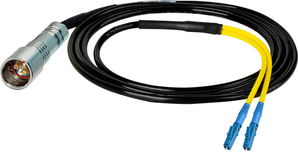 Camplex LEMO PUW to Duplex LC In-Line Fiber Optic Breakout Cable - 10 Foot