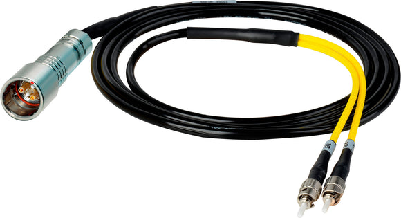 Camplex LEMO PUW to Dual ST In-Line Fiber Optic Breakout Cable - 6 Foot