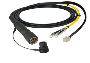 Camplex LEMO PUW to Dual ST & 6-Pin Amp In-Line Fiber Breakout 25 Foot