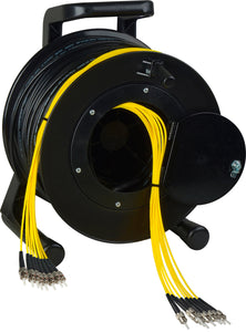 Camplex 8-Channel ST Single Mode Fiber Optic Tactical Snake on Reel 1750 Ft