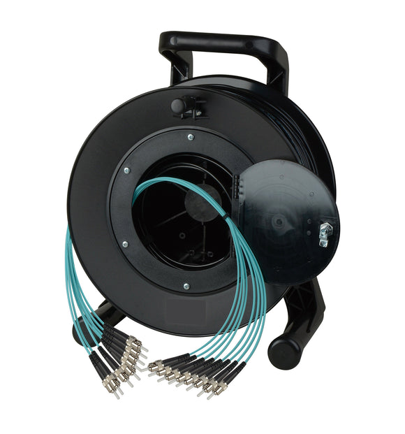 Camplex 8-Channel ST Multi Mode OM3 Fiber Optic Tactical Reel - 1250 Foot