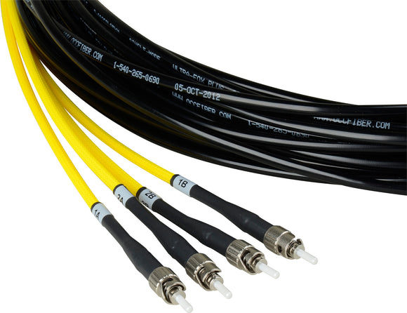 Camplex 2-Channel ST-Single Mode Tactical Fiber Optical Snake 10FT