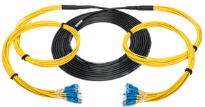 Camplex HF-TS12LC-0500 12-Channel LC-Single Mode Fiber Optic Tactical Cable - 500 Foot