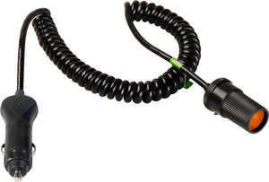 Connectronics Heavy Duty  Cig Plug To Cig Jack High Power Cable 5Ft Coiled