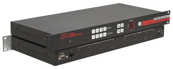 Hall Research HSM-I-04-04 4x4 HDMI 1.3 Matrix Switch with RS232 and IP Control