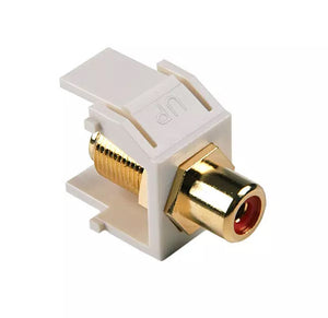 HellermannTyton RCA To F Keystone Module with White Stripe-Ivory